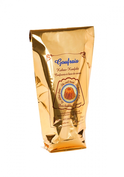 Goufrais - das Kakaokonfekt in der Goldtüte